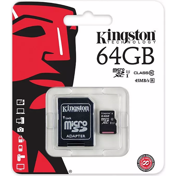 CARTE SD KINGSTON 64GB