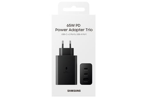 SAMSUNG Chargeur 65W 3 ports (USB-A + 2 USB-C)
