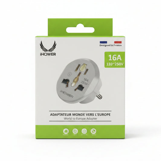 ADAPTATEUR IHOWER 16A MONDE VERS EUROPE H001