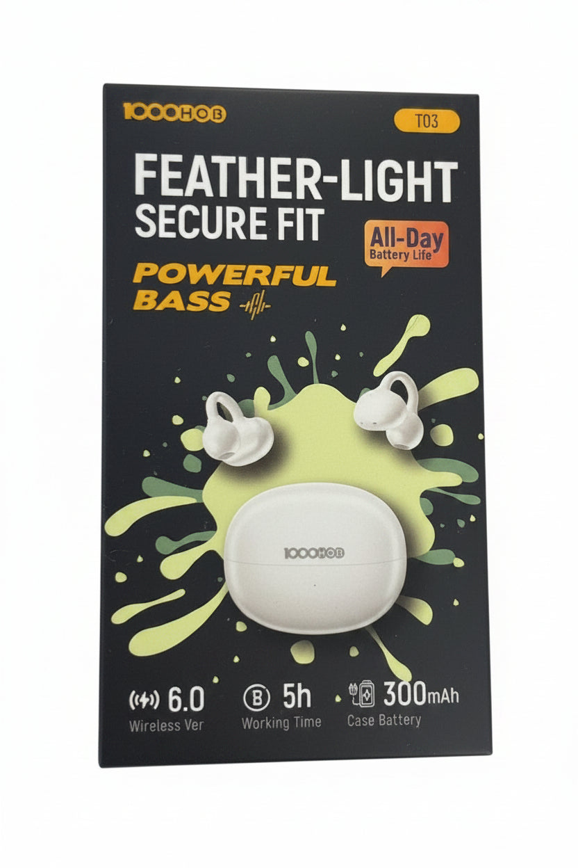 ECOUTEUR BLUETOOTH 1000MOR T03 BLANC
