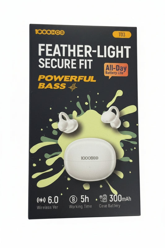 ECOUTEUR BLUETOOTH 1000MOR T03 BLANC