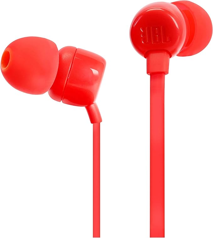 JBL TUNE 110 Écouteurs Intra-auriculaires (Rouge)