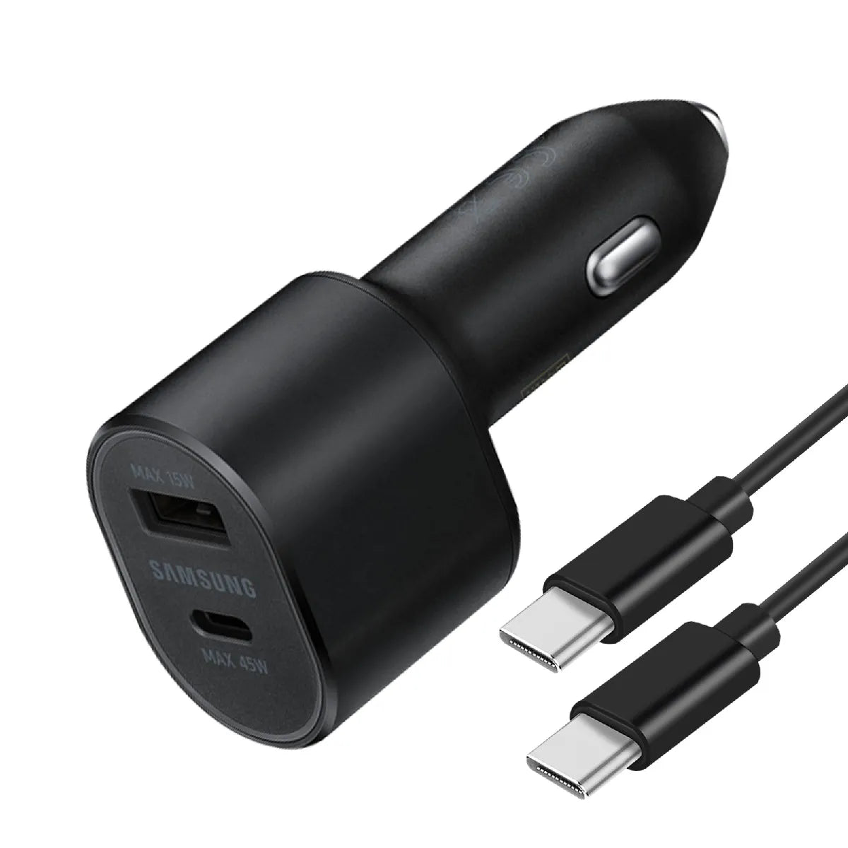 Samsung Chargeur Voiture 60W USB-C + Câble USB-C - Noir