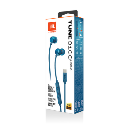 ECOUTEUR JBL TUNE 310C USB-C BLEU