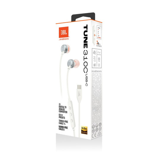ECOUTEUR JBL TUNE 310C USB-C BLANC