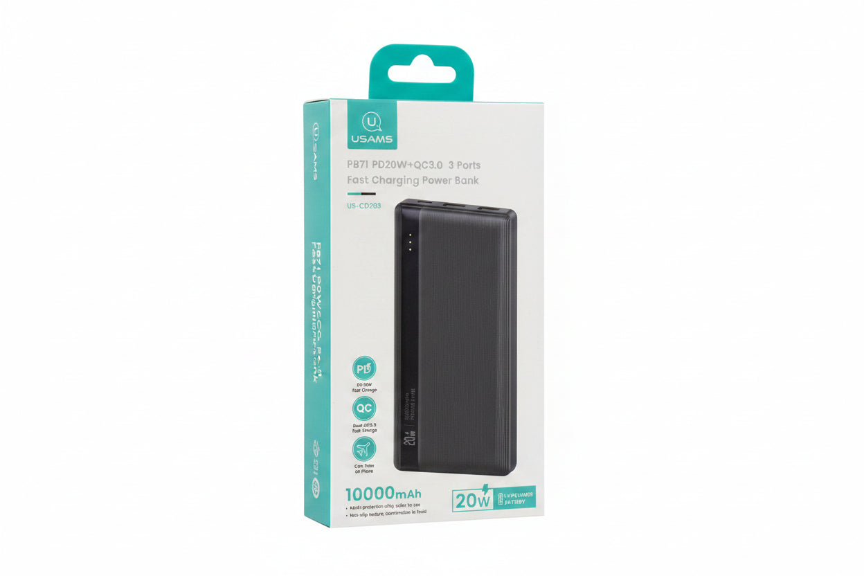 Power Bank USAMS 10000mah  3 Ports