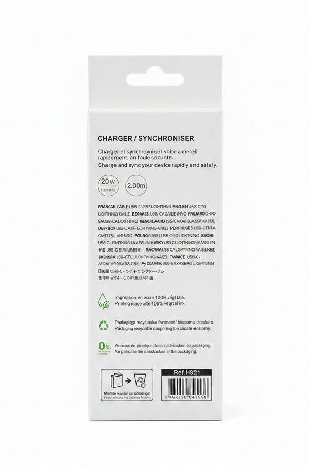 CABLE IHOVER USB-C VERS LIGHTNING 2M