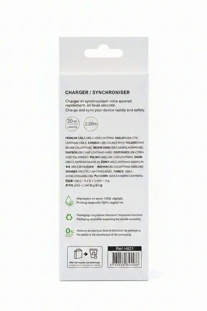 CABLE IHOVER USB-C VERS LIGHTNING 2M