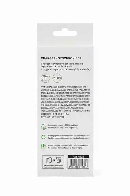 CABLE IHOVER USB-C VERS LIGHTNING 2M