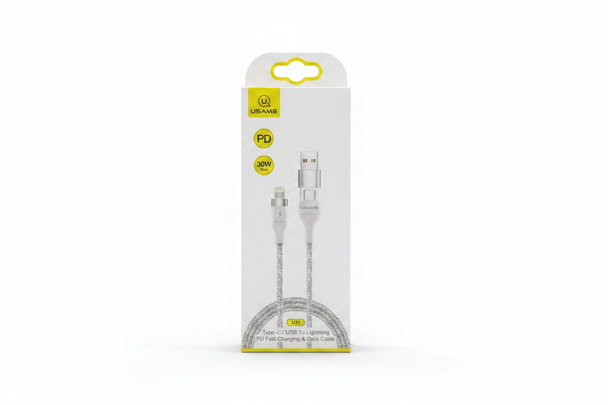 Cable Usams Usb-c/USB To Lightning PD30W