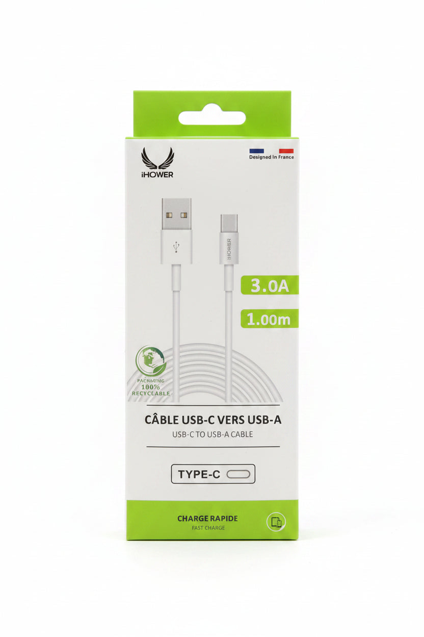 CABLE IHOWER USB VERS USB-C 1M