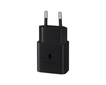 SAMSUNG Pack Chargeur 15W + Câble USB-C (Noir)