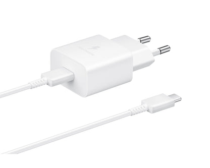SAMSUNG Pack Chargeur 15W + Câble USB-C (Blanc)