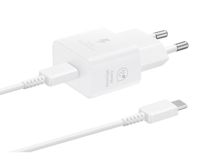 SAMSUNG Pack Chargeur 25W + Câble USB-C (Blanc)
