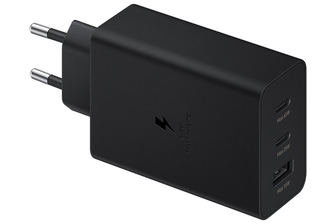 SAMSUNG Chargeur 65W 3 ports (USB-A + 2 USB-C)