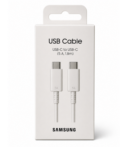 SAMSUNG Câble 45W USB-C vers USB-C 1,8m (Blanc)