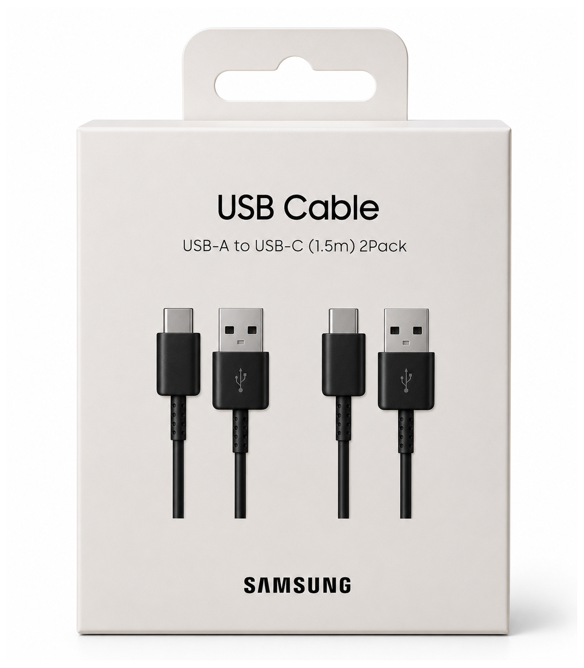 SAMSUNG Pack 2 Câbles 15W USB-C 1,5m (Noir)