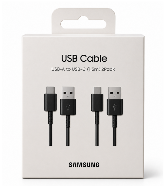 SAMSUNG Pack 2 Câbles 15W USB-C 1,5m (Noir)