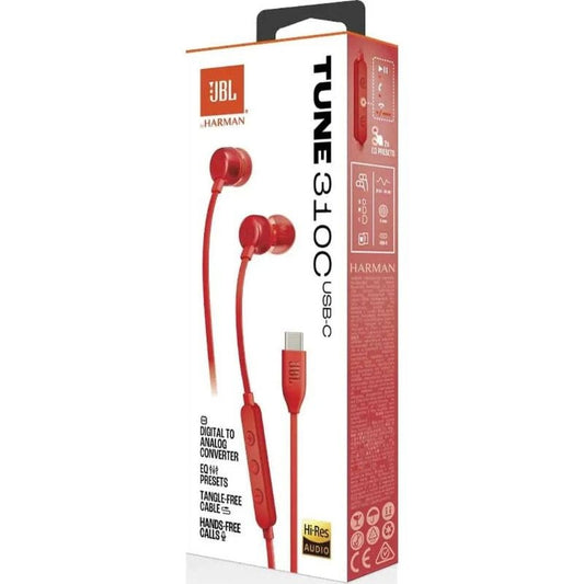 ECOUTEUR JBL TUNE 310C USB-C ROUGE