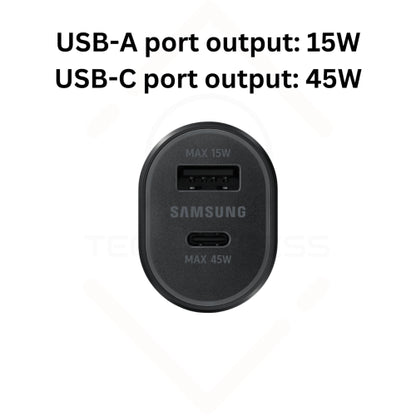 Samsung Chargeur Voiture 60W USB-C + Câble USB-C - Noir
